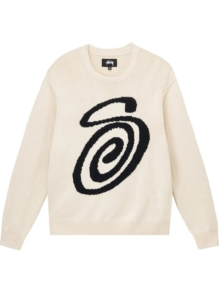 Свитер Stussy Curly S Sweater 'Natural' — изображение 1 из 2, бежевый