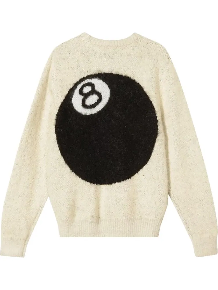 Свитер Stussy 8 Ball Heavy Brushed Mohair Sweater 'Cream' — изображение 2 из 2, бежевый