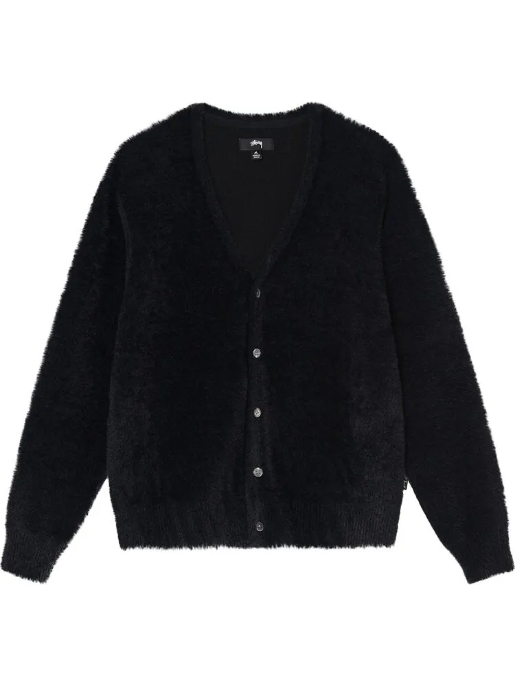 Кардиган Stussy Shaggy Cardigan 'Black' — изображение 1 из 2, черный