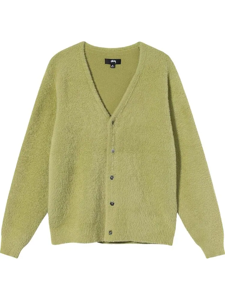 Кардиган Stussy Shaggy Cardigan 'Lime' — изображение 1 из 1, зеленый