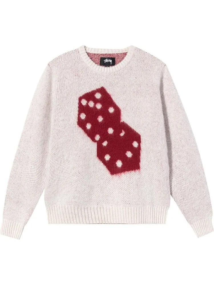 Свитер Stussy Dice Mohair Sweater 'Bone' — изображение 1 из 1, бежевый