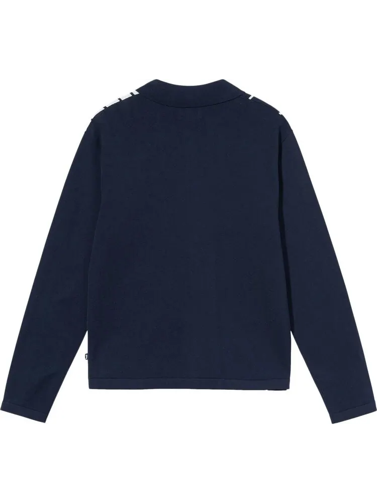 Рубашка Stussy Striped Knit Shirt 'Navy' — изображение 2 из 2, синий