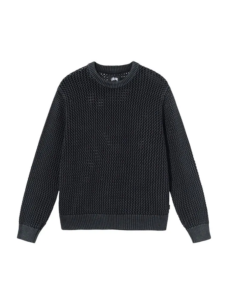 Свитер Stussy Pigment Dyed Loose Gauge Sweater — изображение 1 из 2, черный