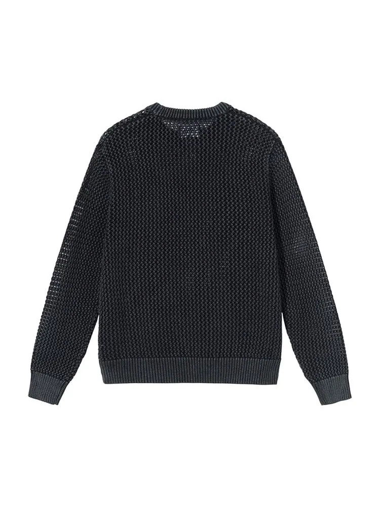 Свитер Stussy Pigment Dyed Loose Gauge Sweater — изображение 2 из 2, черный