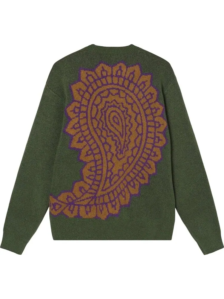 Свитер Stussy Paisley Sweater 'Green' — изображение 2 из 2, зеленый