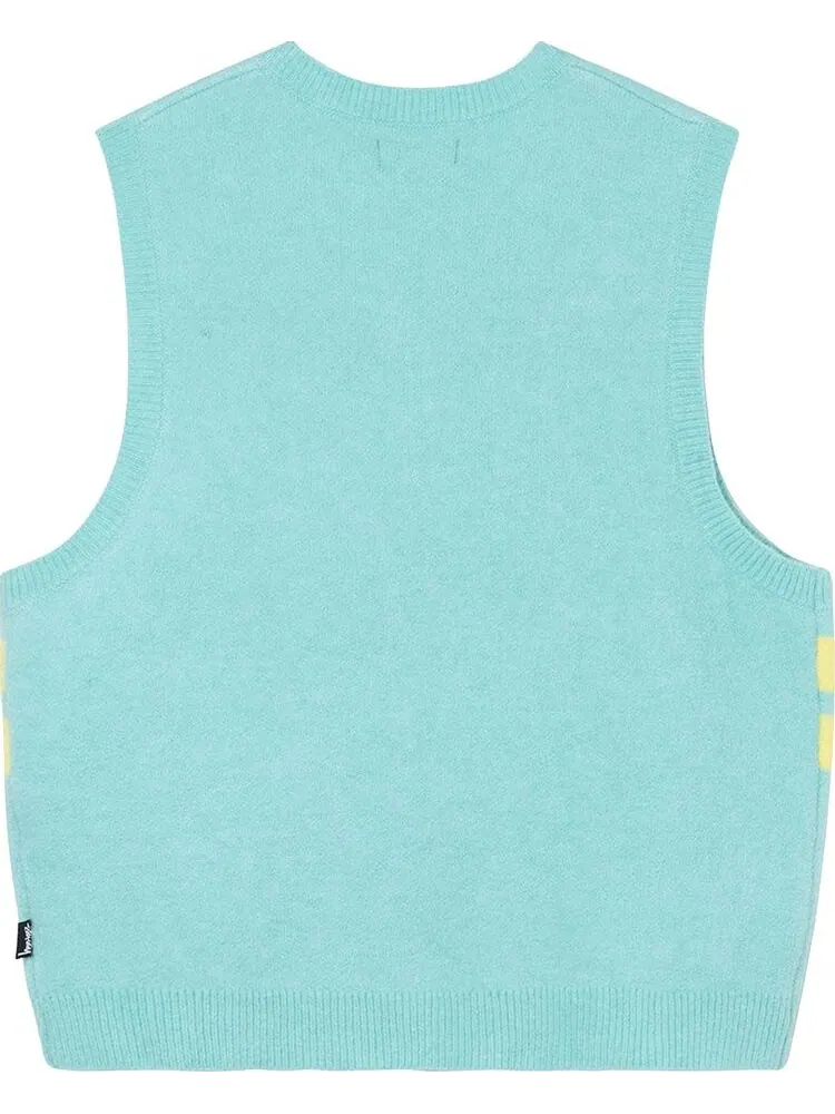 Жилет Stussy Brushed Mohair Vest 'Seafoam' — изображение 2 из 2, бирюзовый