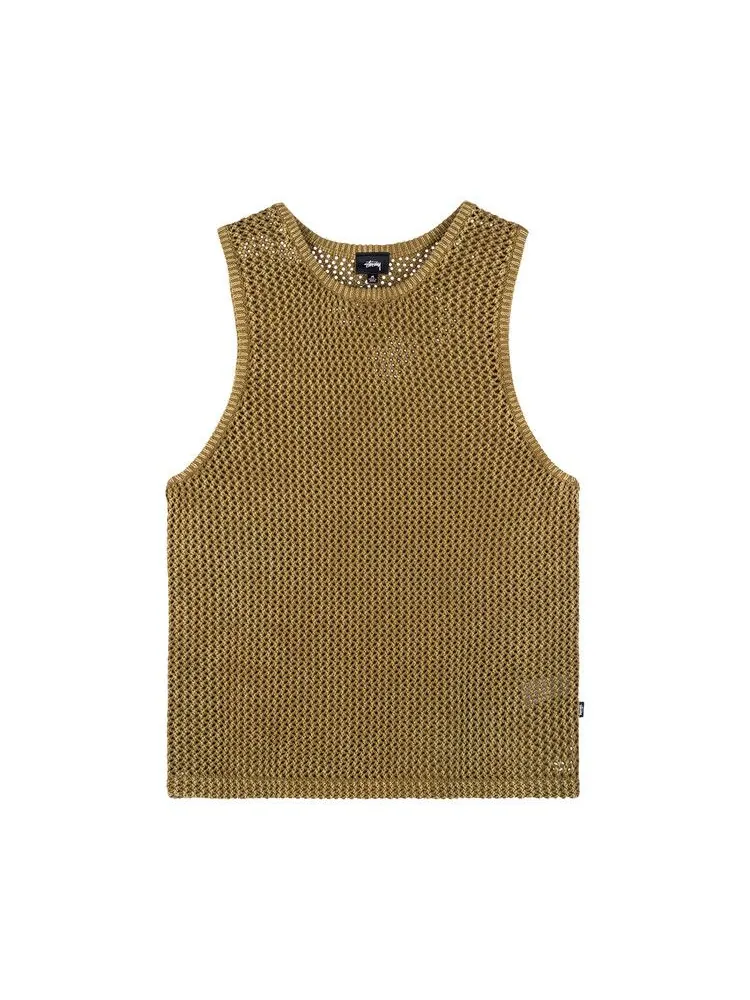 Топ Stussy ODyed Mesh Tank — изображение 1 из 1, хаки