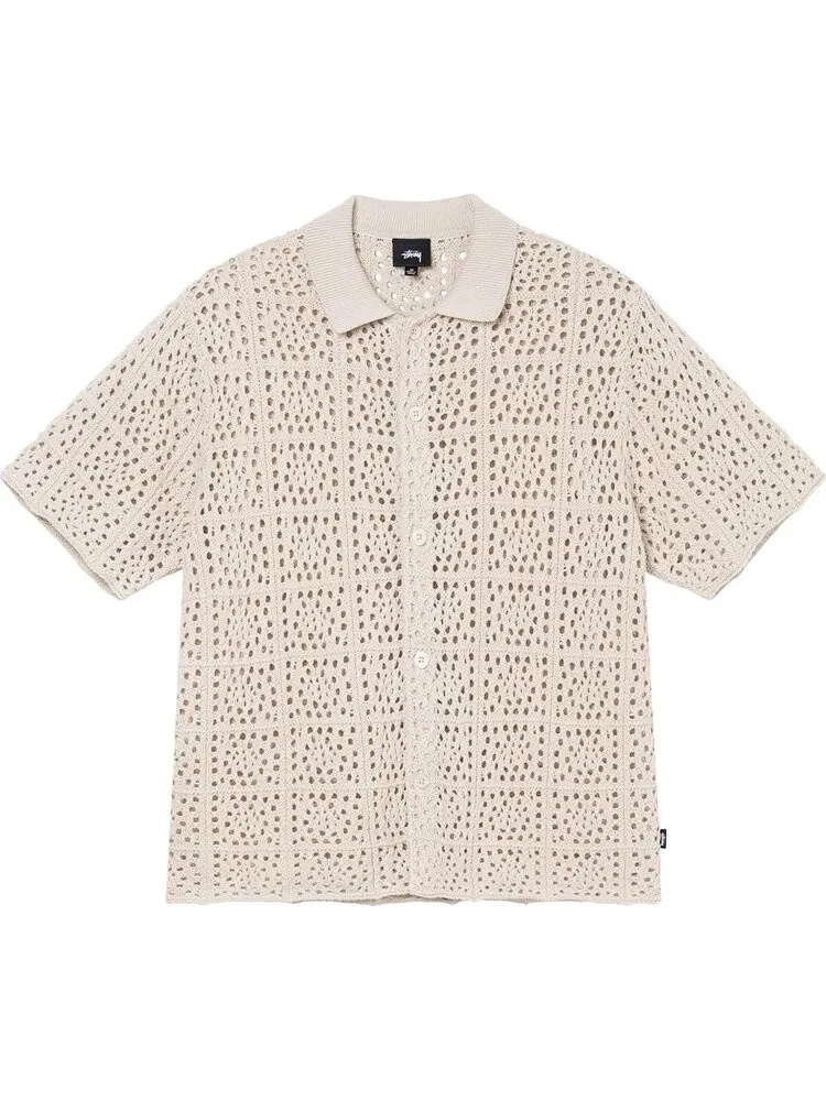 Рубашка Stussy Crochet Shirt 'Natural'