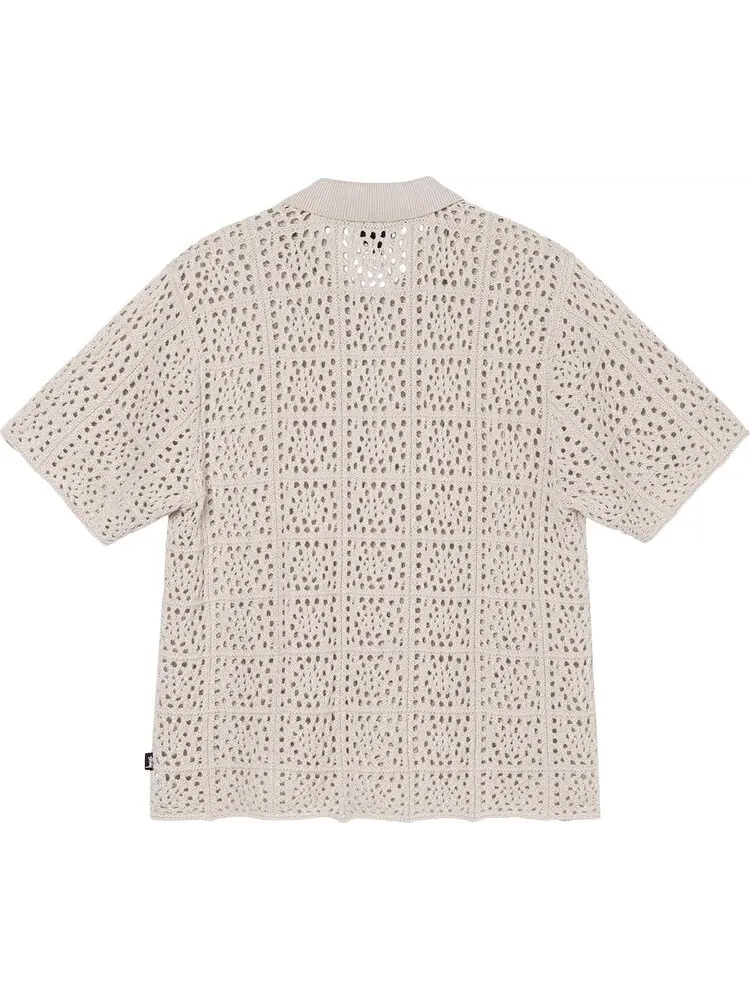 Рубашка Stussy Crochet Shirt 'Natural' — изображение 2 из 2, бежевый
