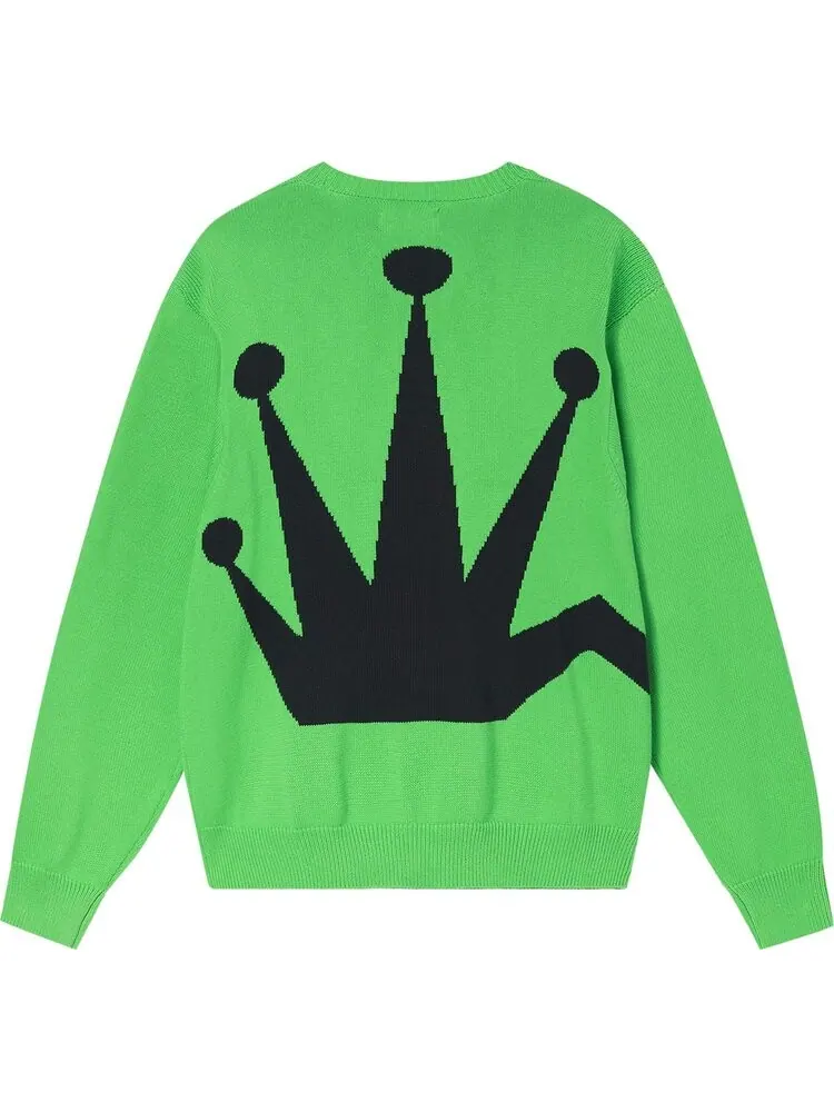 Свитер Stussy Bent Crown Sweater 'Lime' — изображение 2 из 2, зеленый