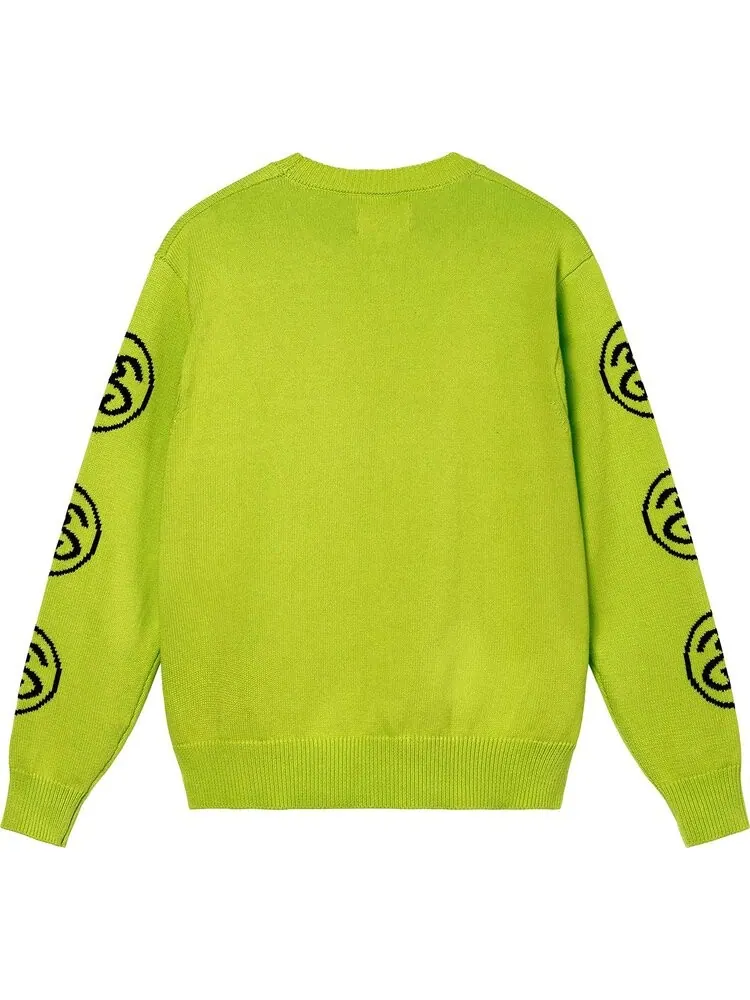 Свитер Stussy SS-Link Sweater 'Lime' — изображение 2 из 2, зеленый