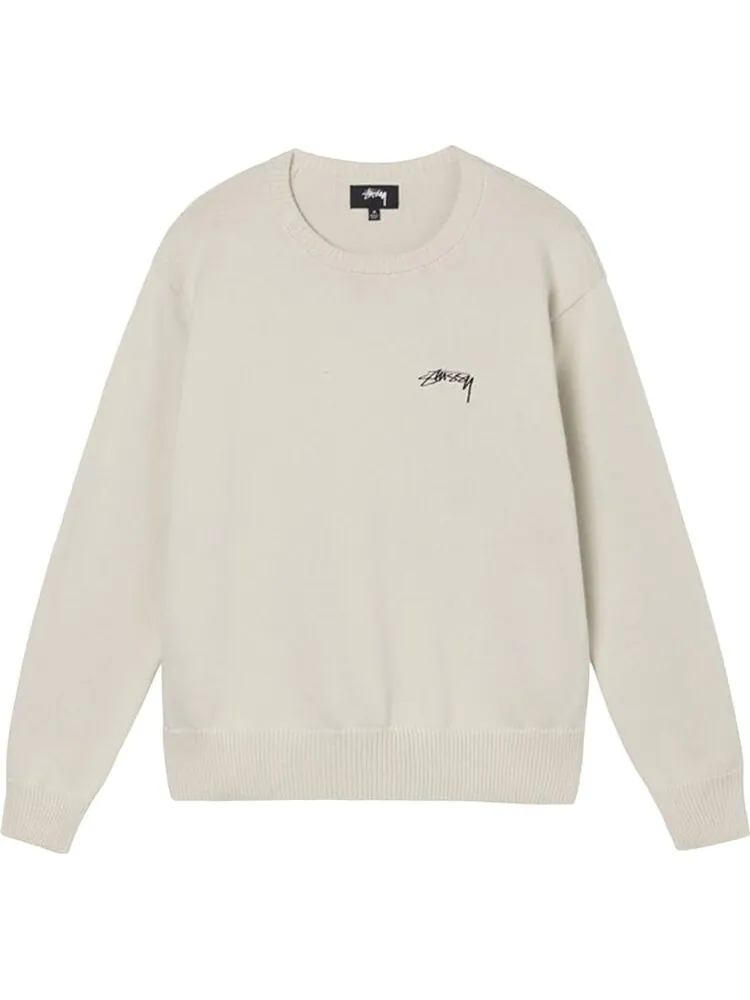 Свитер Stussy Care Label Sweater 'Natural' — изображение 1 из 3, бежевый