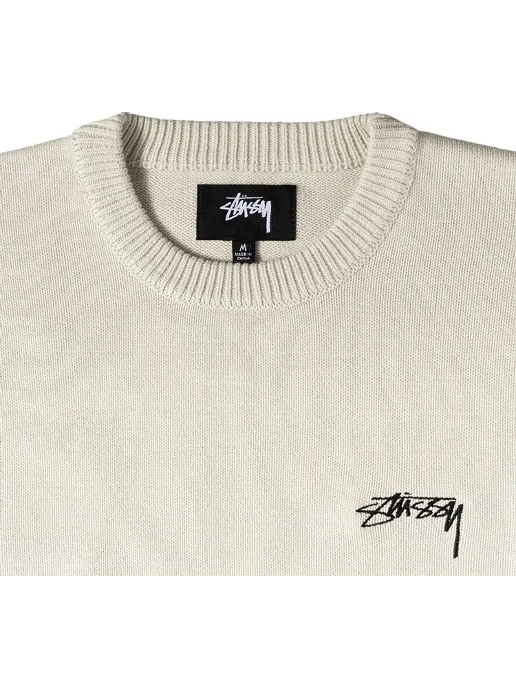Свитер Stussy Care Label Sweater 'Natural' — изображение 3 из 3, бежевый