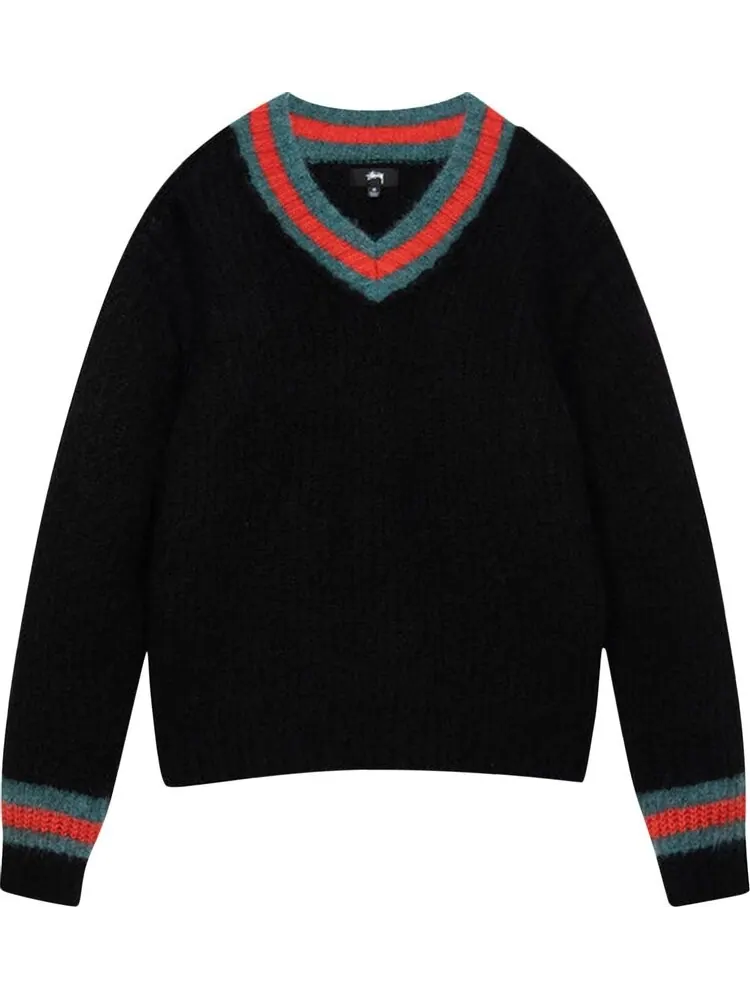 Свитер Stussy Mohair Tennis Sweater 'Black' — изображение 1 из 2, черный