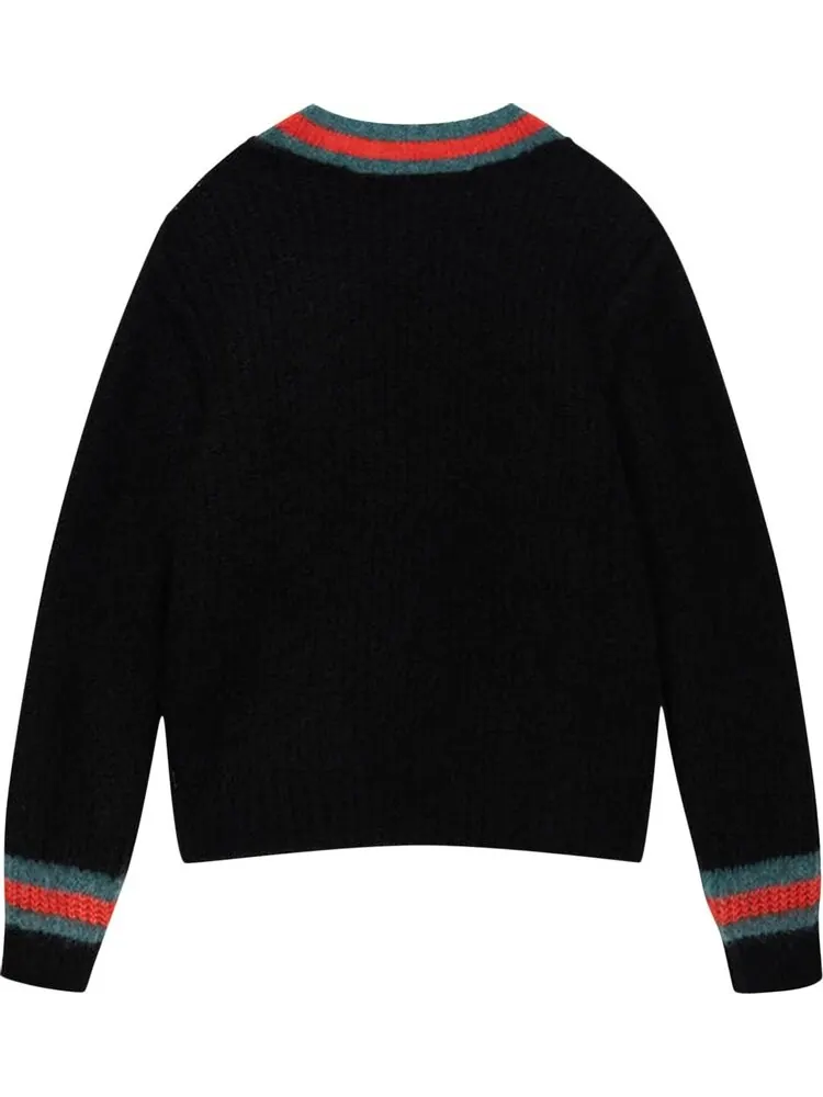 Свитер Stussy Mohair Tennis Sweater 'Black' — изображение 2 из 2, черный