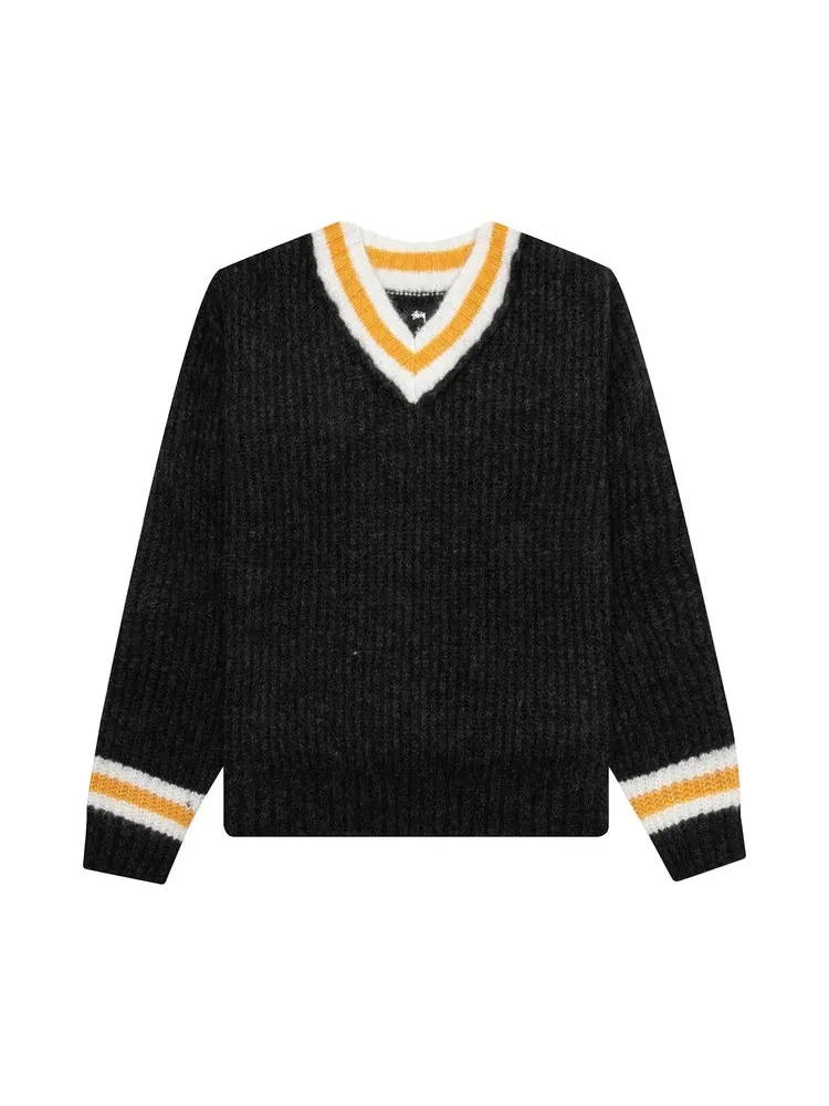 Свитер Stussy Mohair Tennis Sweater — изображение 1 из 2, темно-серый