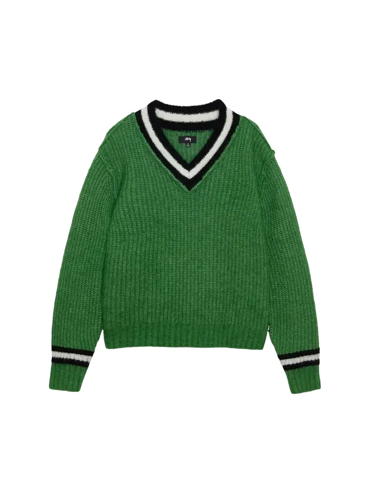 Свитер Stussy Mohair Tennis 'Green' — изображение 1 из 3, зеленый