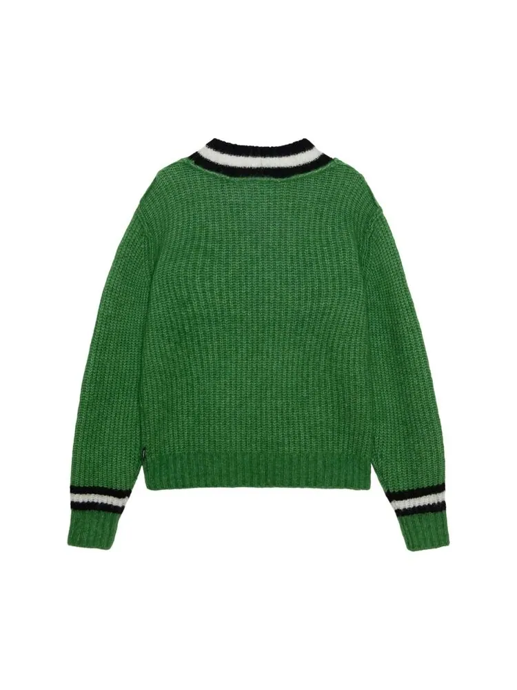 Свитер Stussy Mohair Tennis 'Green' — изображение 2 из 3, зеленый