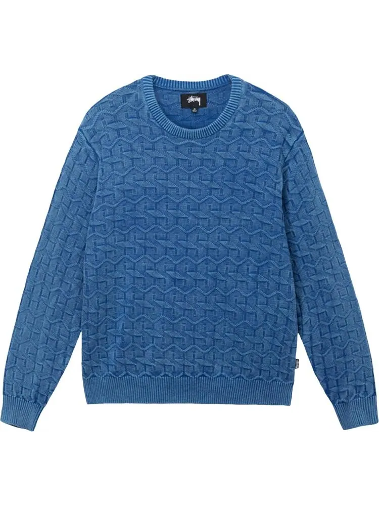 Свитер Stussy Strand Sweater 'Blue' — изображение 1 из 2, синий