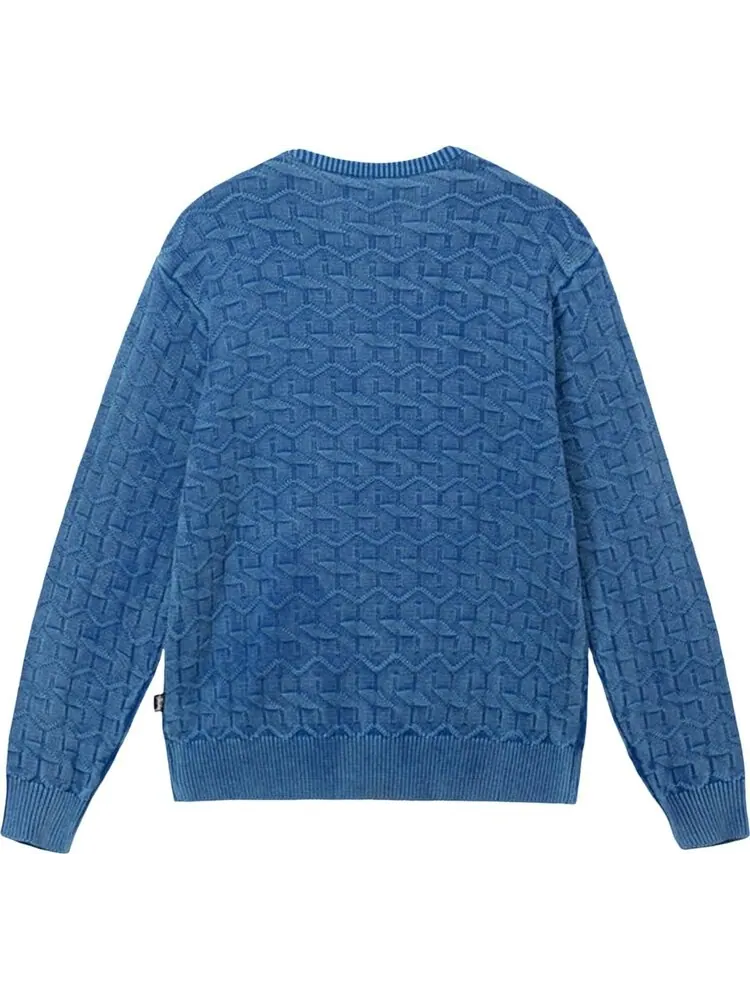 Свитер Stussy Strand Sweater 'Blue' — изображение 2 из 2, синий