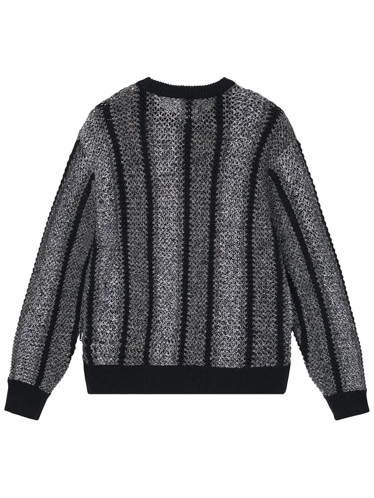 Свитер Stussy Baja Loose Gauge Sweater 'Black' — изображение 2 из 2, черный