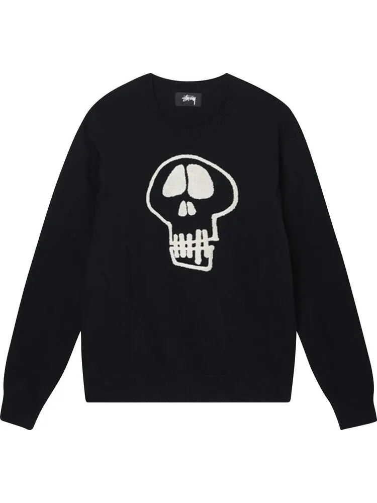 Свитер Stussy Skull Sweater 'Black' — изображение 1 из 2, черный