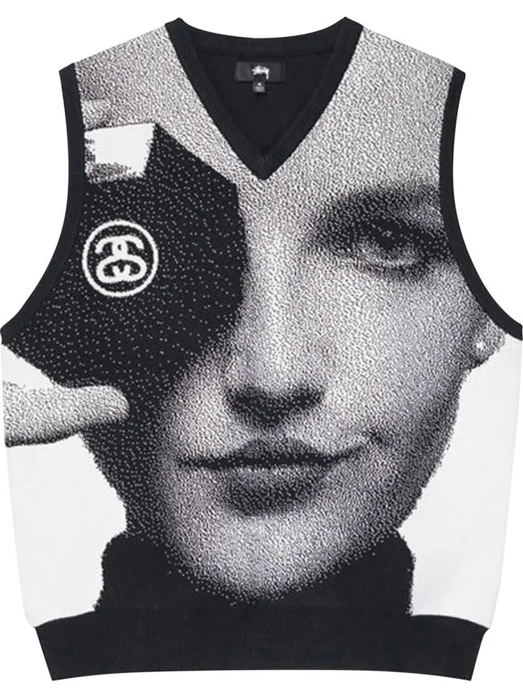 Жилет Stussy Photo Jacquard Vest 'Black' — изображение 1 из 2, черный