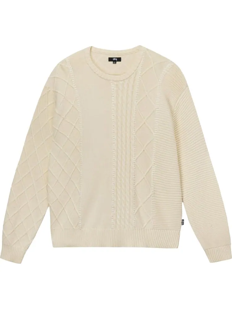 Свитер Stussy Patchwork Sweater 'Natural' — изображение 1 из 2, бежевый