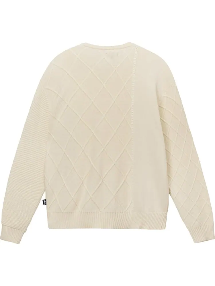 Свитер Stussy Patchwork Sweater 'Natural' — изображение 2 из 2, бежевый