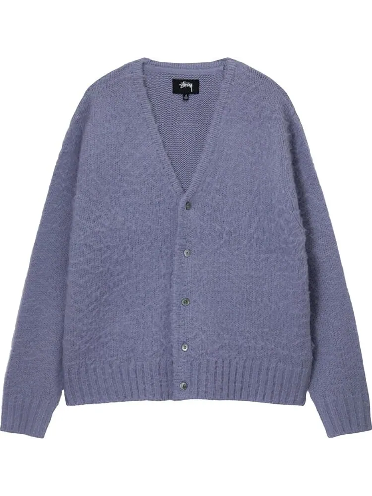 Кардиган Stussy Brushed Cardigan 'Lavender' — изображение 1 из 2, фиолетовый