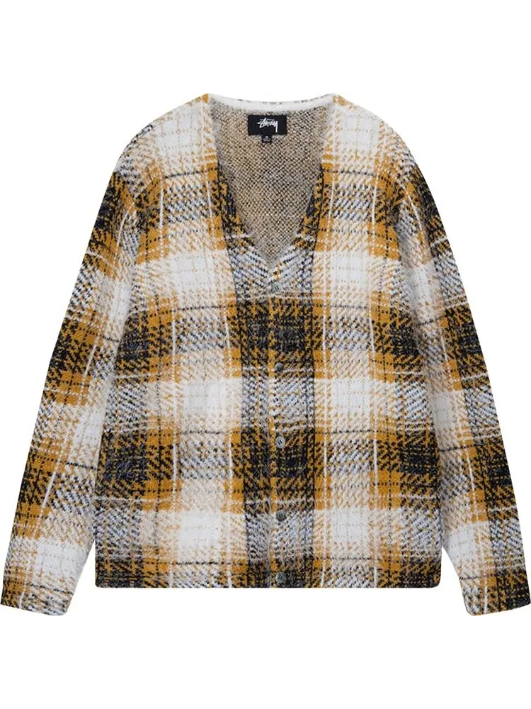 Кардиган Stussy Hairy Plaid Cardigan 'Gold' — изображение 1 из 2, мульти