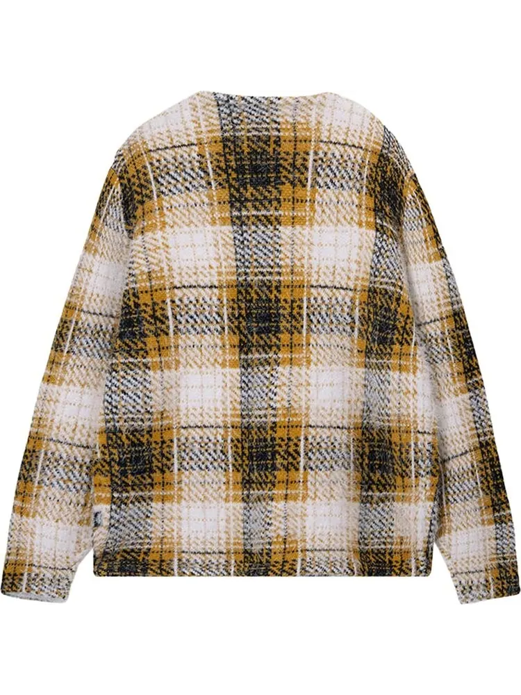 Кардиган Stussy Hairy Plaid Cardigan 'Gold' — изображение 2 из 2, мульти