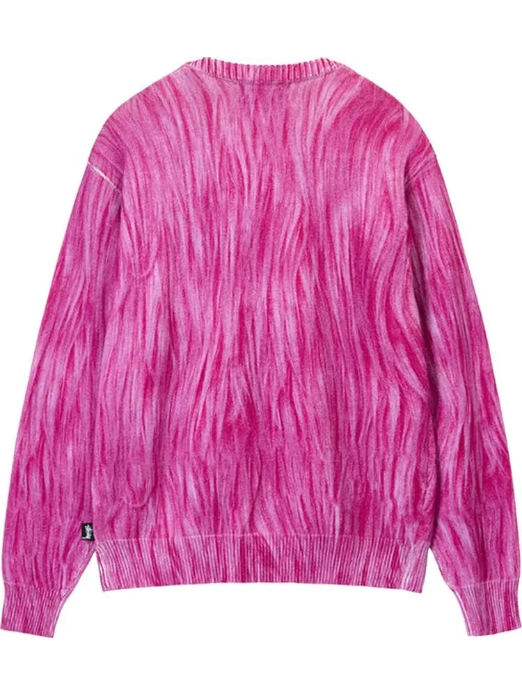 Свитер Stussy Printed Fur Sweater 'Pink' — изображение 2 из 2, розовый