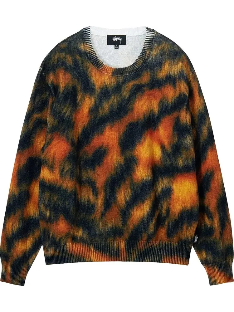 Свитер Stussy Printed Fur Sweater 'Tiger' — изображение 1 из 2, мульти
