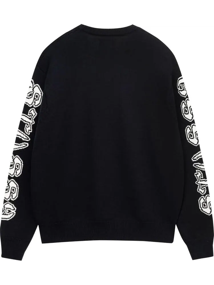 Свитер Stussy Sleeve Logo Sweater 'Black' — изображение 2 из 2, черный