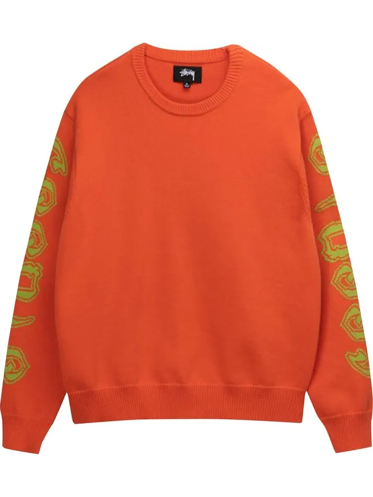 Свитер Stussy Sleeve Logo Sweater 'Orange' — изображение 1 из 2, оранжевый