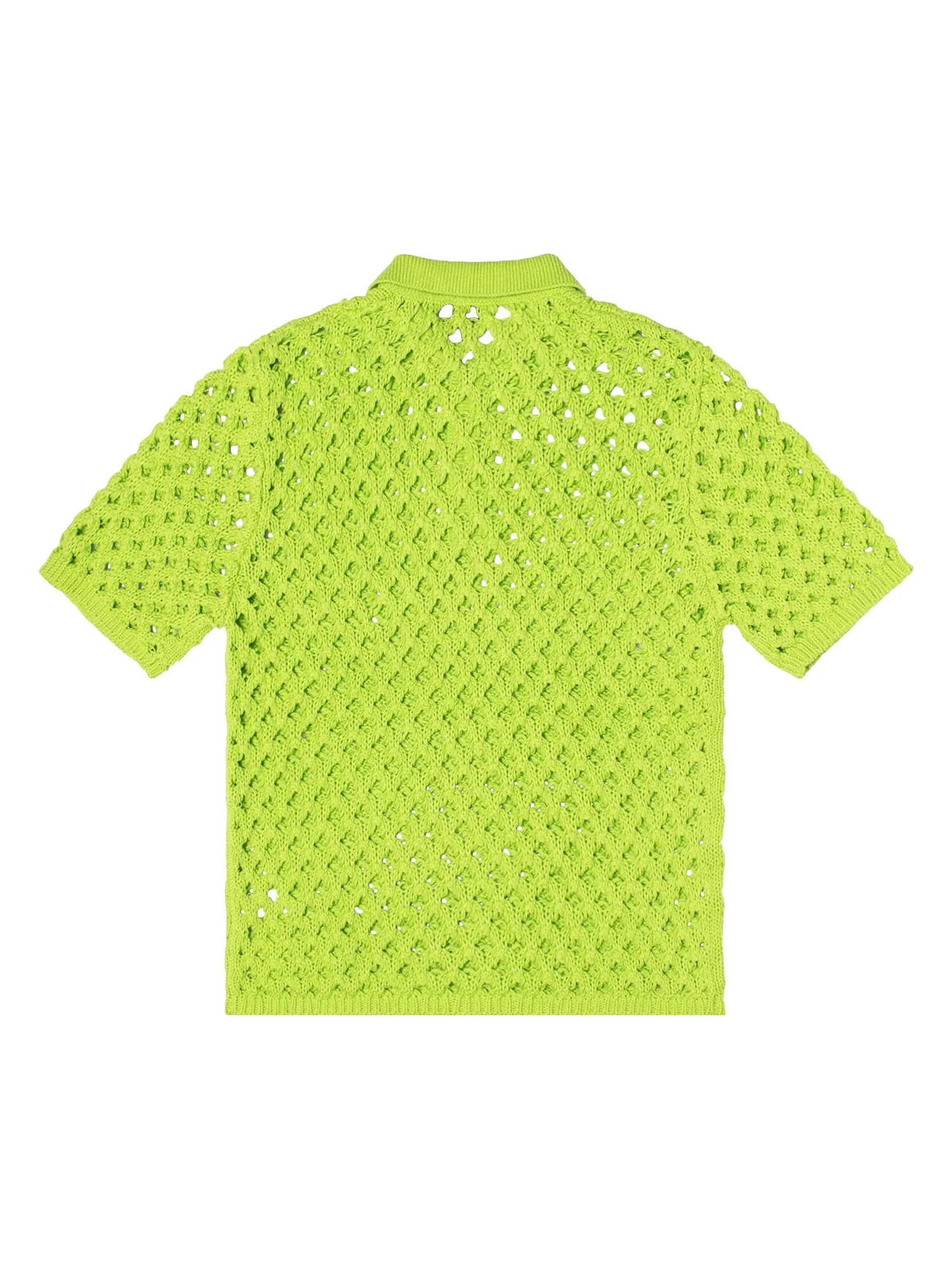 Свитер-поло Stussy в крупную сетку, цвет Лайм — изображение 2 из 2