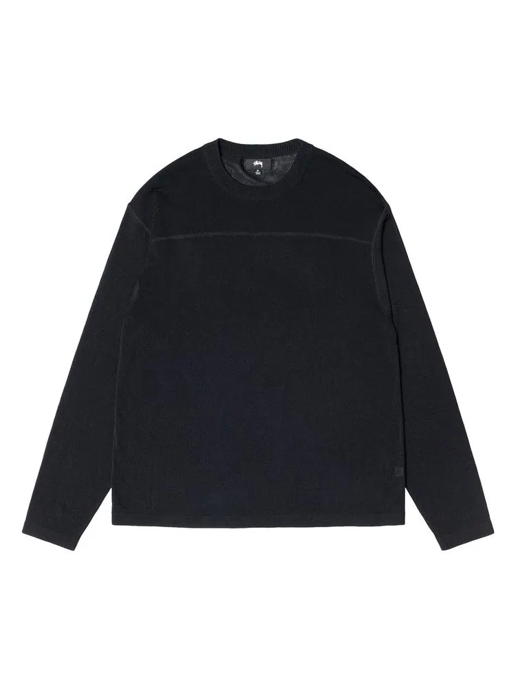 Свитер Stussy Lightweight Football Crew — изображение 1 из 2, черный