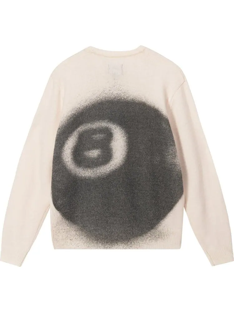 Свитер Stussy 8 Ball Spray Sweater 'Ivory' — изображение 2 из 2, бежевый