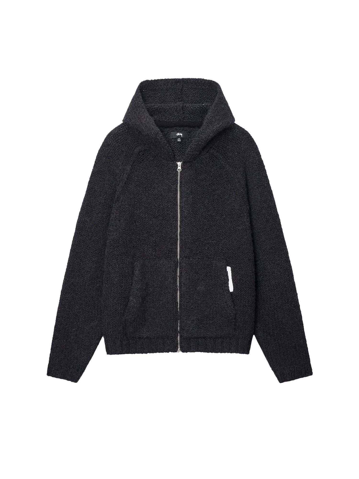 Худи Stussy массивной вязки на молнии, черное — изображение 1 из 2, черный