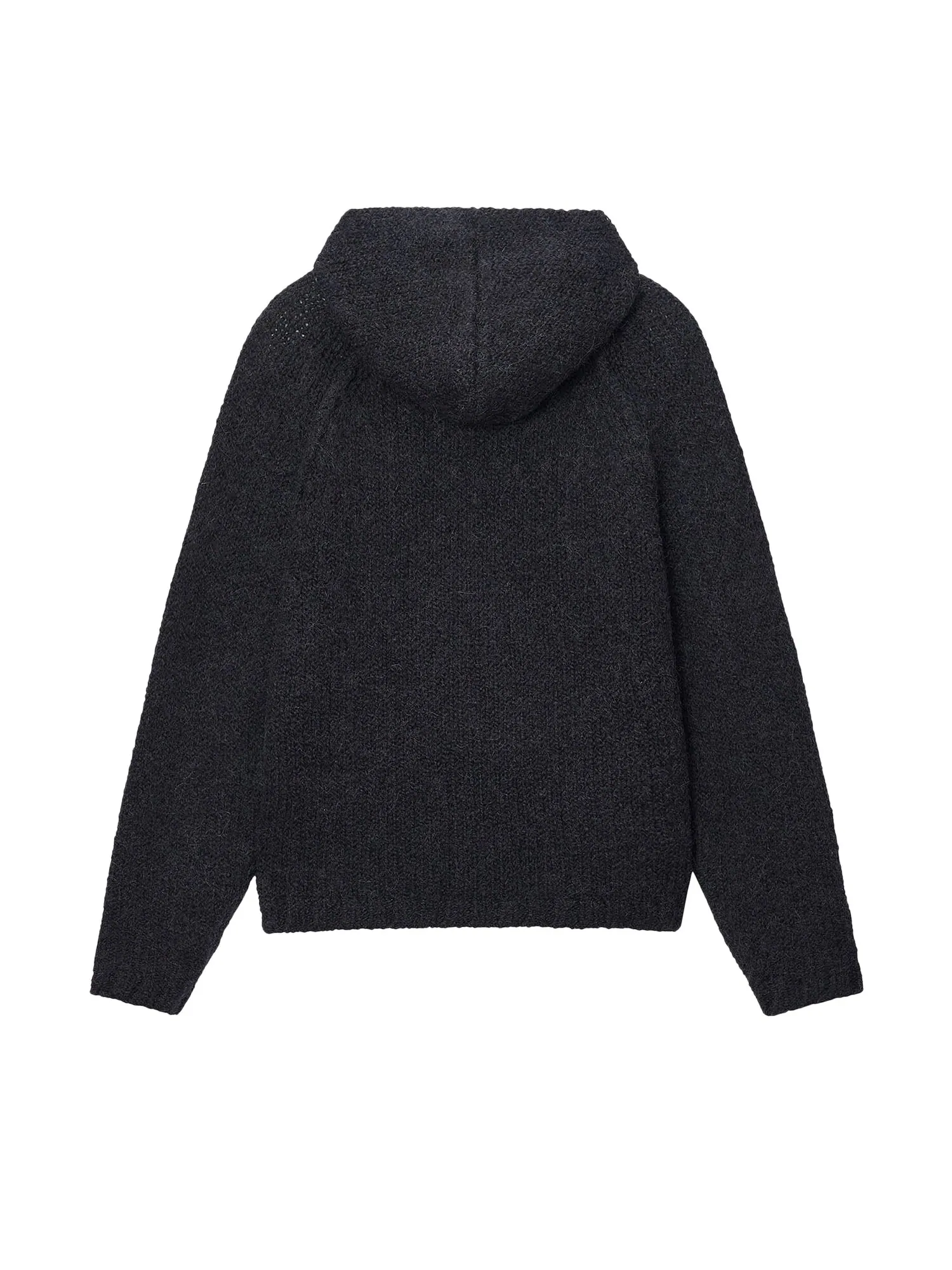 Худи Stussy массивной вязки на молнии, черное — изображение 2 из 2, черный