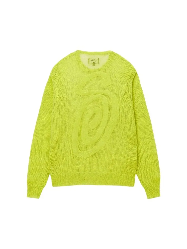 Свитер Stussy Loose Knit 'Lime' — изображение 2 из 2, зеленый