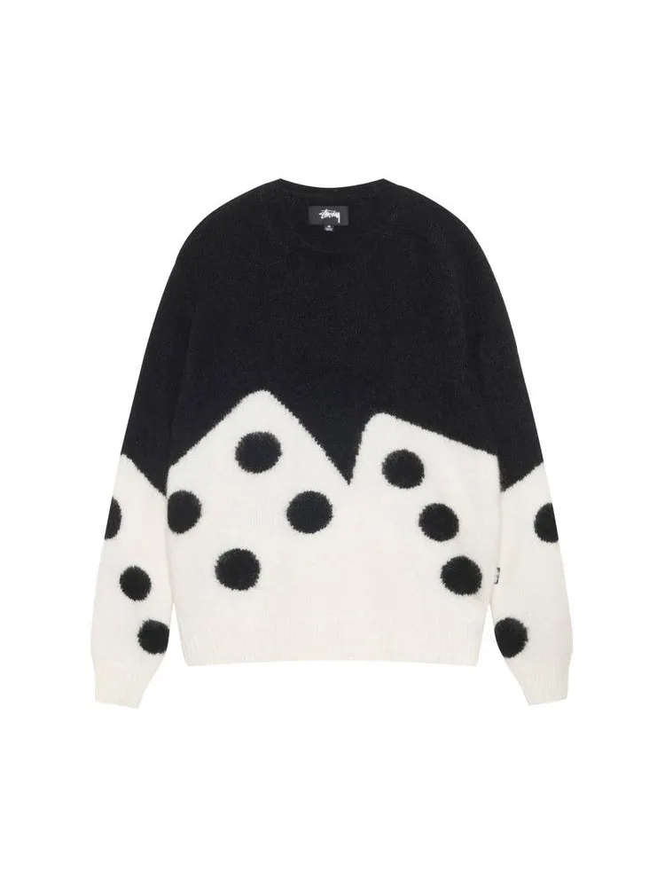 Свитер Stussy Dice Fuzzy Crew — изображение 1 из 2, черный