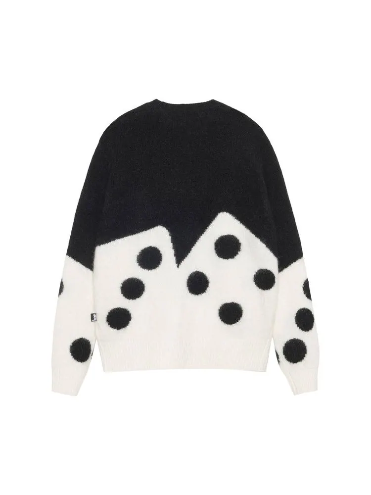 Свитер Stussy Dice Fuzzy Crew — изображение 2 из 2, черный