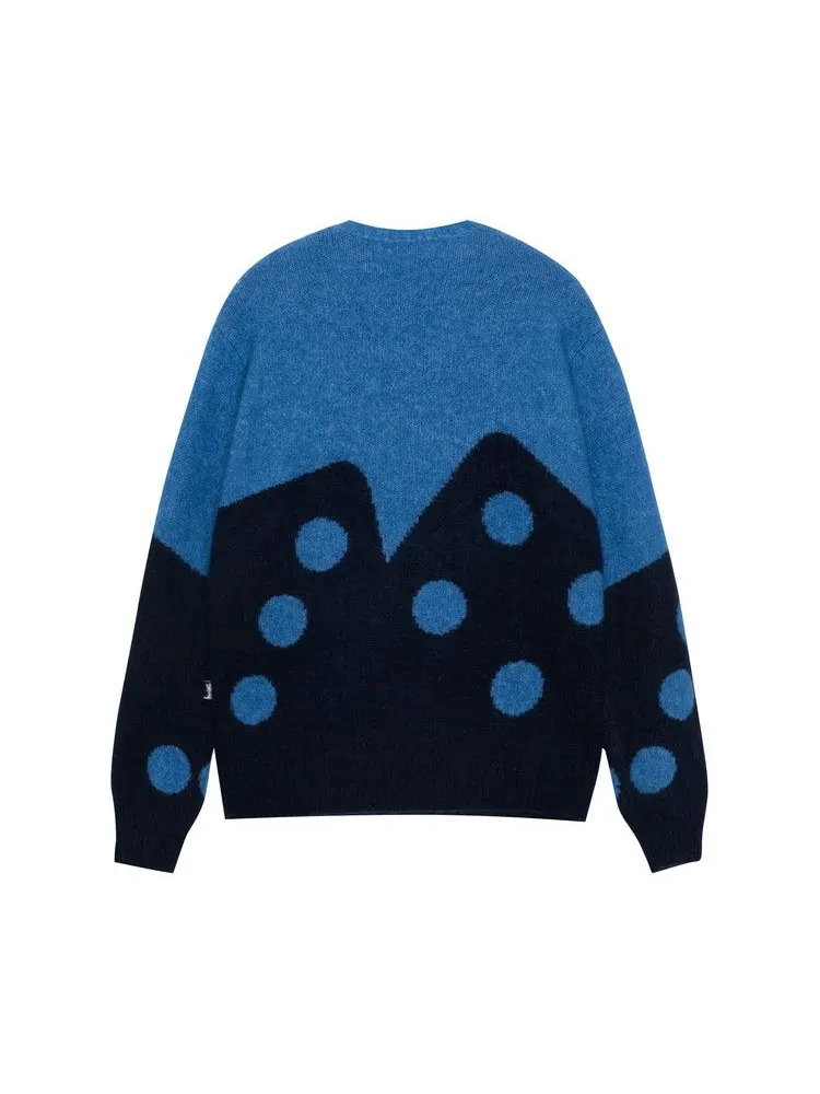 Свитер Stussy Dice Fuzzy Crew — изображение 2 из 2, синий