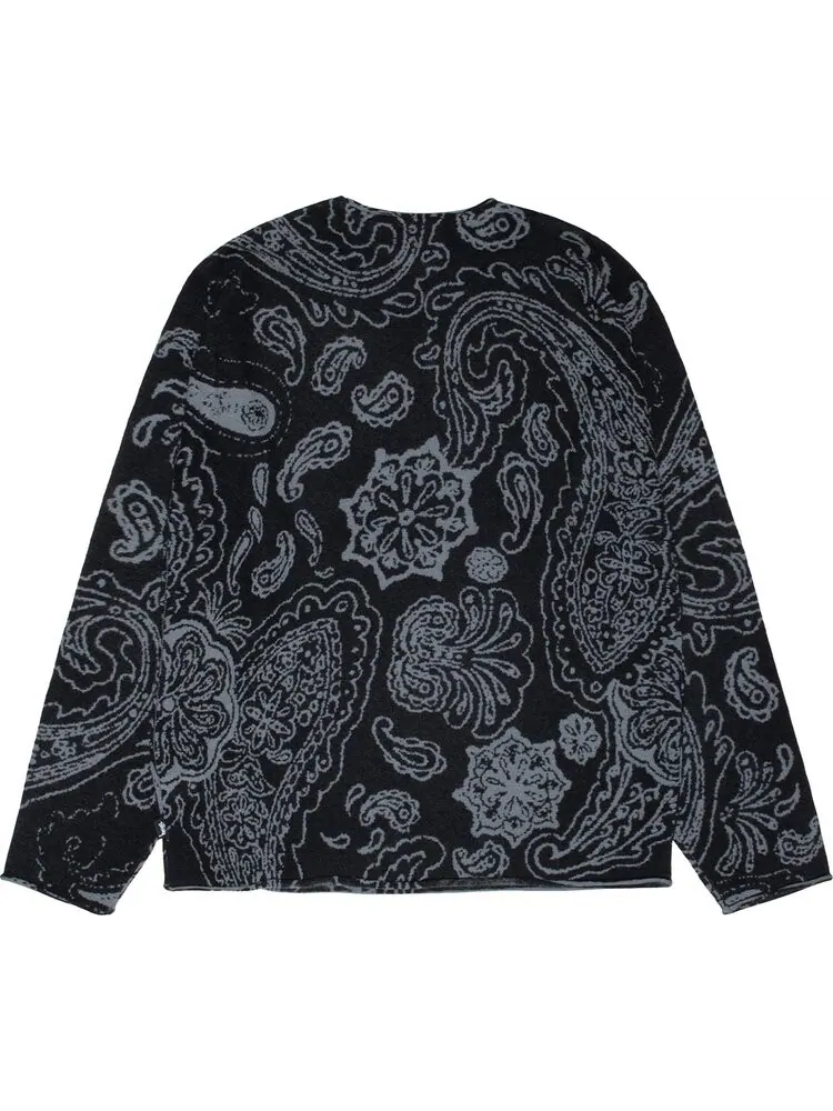 Свитер Stussy Paisley 'Black' — изображение 2 из 2, черный