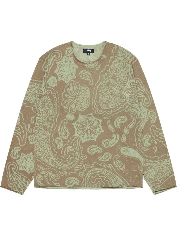 Свитер Stussy Paisley 'Brown' — изображение 1 из 2, коричневый