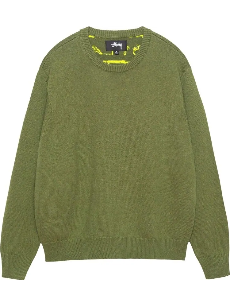 Свитер Stussy Laguna Icon 'Dark Green' — изображение 1 из 2, зеленый