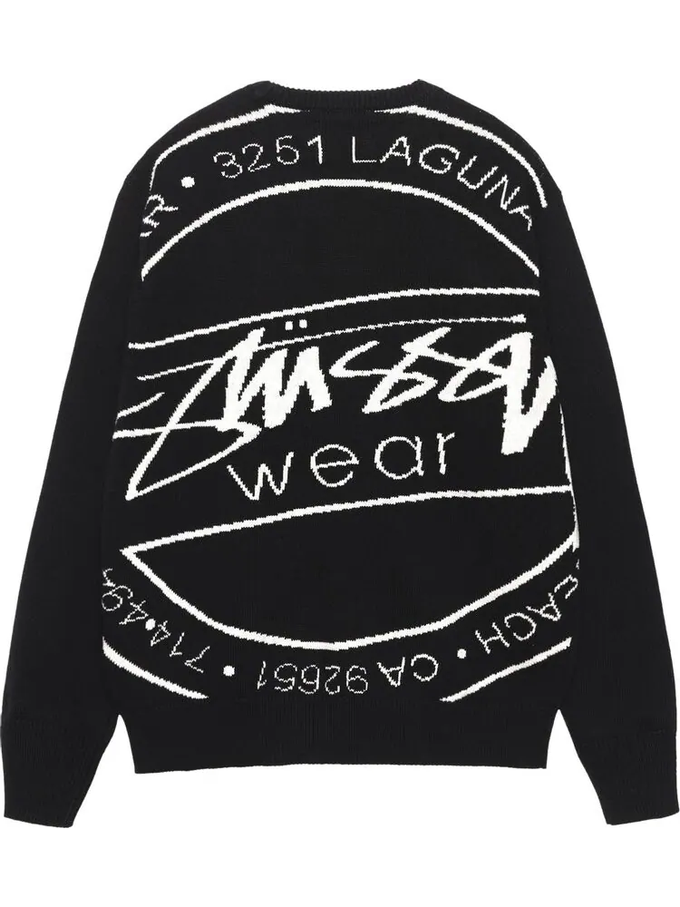 Свитер Stussy Laguna Icon 'Black' — изображение 2 из 2, черный