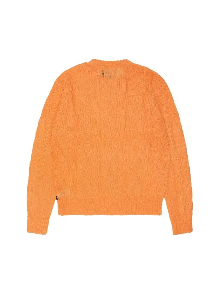 Свитер Stussy Cable Loose Knit Sweater — изображение 1 из 1, оранжевый